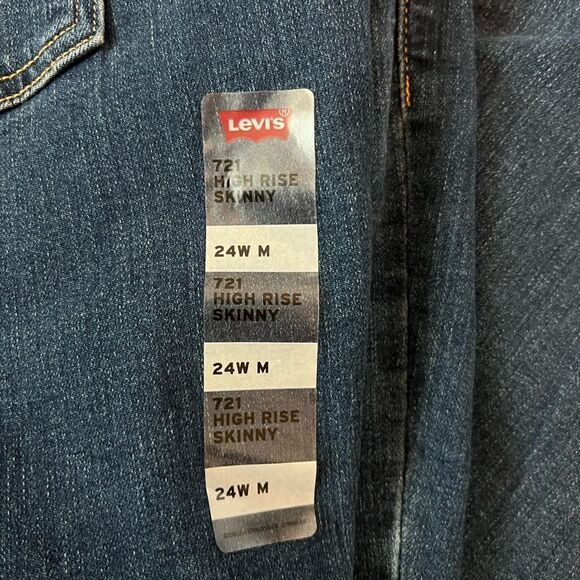 Levi's 721 High Rise Skinny Jean-Size 24W - Picture 5 of 9